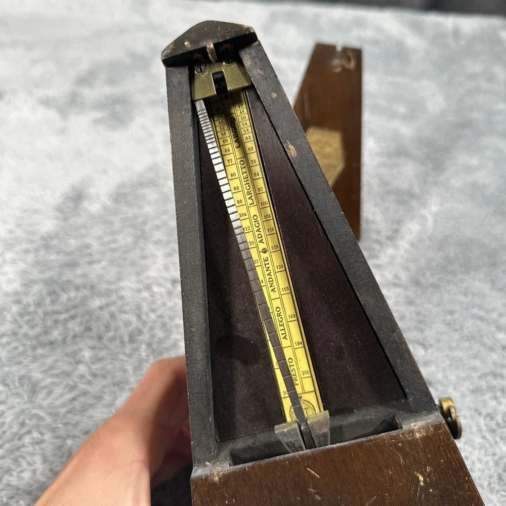 Antique Seth Thomas Wood Wind Up Metronome De Maelzel Working Condition